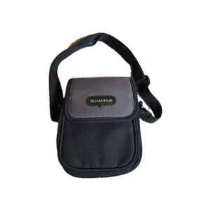 Fujifilm‎ Soft Carrying Bag Case for Compact Camera w/ Strap Black/Dark Green